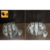 ~All-in-one~【附發票】透明壓克力九孔酒杯架 九宮格shot杯 烈酒杯 一口杯 威士忌杯 派對夜店餐廳適用