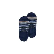 【Paul Smith】經典多色條紋棉質混紡船型襪(深藍)