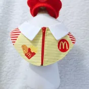 MCDONALD 麥當勞叔叔 造型頸飾 角色扮演 寵物 圍巾 貓犬 頸飾