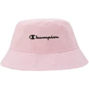 (店+)【Champion】Champion 冠軍 運動休閒潮流個性百搭時尚草寫印花Logo漁夫帽 美版 男女同款 粉色 E8-THW03-M441