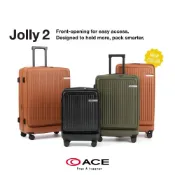ACE BAGS & LUGGAGE 21吋 Jolly2 前開式可擴充直紋登機箱行李箱(多色可選05026)