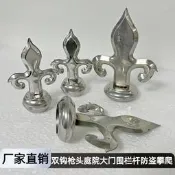 201不銹鋼19/22/25圓管32雙鉤槍頭庭院大門圍欄桿防盜攀爬304尖花[葡東五金]