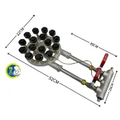 雙管16心噴火爐 16芯噴火爐 營業用噴火爐 雙管黑頭 低壓瓦斯爐 高湯爐 天然16芯