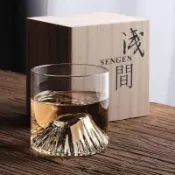 威士忌杯 聞香杯 古典杯 CHAMVIN設計師茶杯茶具淺間杯日式耐熱玻璃富士山威士忌酒杯