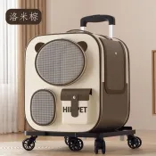 優選💜 貓包外出便攜寵物拉桿箱雙肩大容量多貓神器狗狗行李箱可拆貓箱