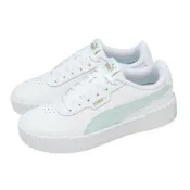 Puma 休閒鞋 Carina 3 女鞋 白 綠 皮革 復古 餅乾鞋 400365-12
