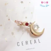 夢幻拉拉♥【預購】美少女戰士 Sailormoon 月光仙子 星月棒 鑲鑽寶石髮夾髮飾鴨嘴夾B00130