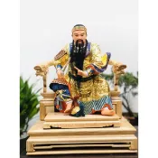 「華誠」一尺拖身 玄天上帝 含檜木拖椅 拖一尺三 上帝公 真武大帝 金身 神像 樟木雕刻