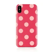 【磐石蘋果】iPhone XS Polka 設計師款合成皮革背蓋