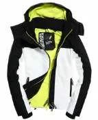 DryDog 跩狗嚴選 跩狗嚴選 極度乾燥 Superdry 女生 經典三拉鍊 黑白拼接 風衣 外套 腰身 螢光黃 WCT