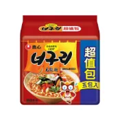 (店+)【NONG SHIM 農心】浣熊香辣海鮮烏龍麵超值包 5入