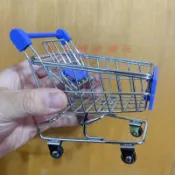 📦桃園出貨📦兒童手推車仿真迷你購物車超市玩具車過家家食物創意金屬模型擺件