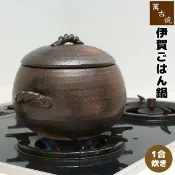 76尚宏 日本製【萬古燒】三鈴陶器 飯鍋 砂鍋 土鍋 耐熱砂鍋 保溫陶鍋 (3合/5合/7合)