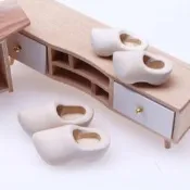 【品質驗證 免運】娃娃屋荷蘭木鞋鑰匙扣 純手工木屐微縮場景搭配模型配件 柸子木鞋