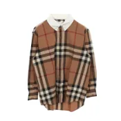 【DOKODEMO】【二手】Burberry 女士格紋紐扣長袖棉質襯衫，二手 A