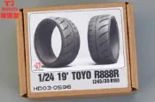 【智子模型】HobbyDesign 1/24 19寸Toyo R888R 245/35 R19輪胎模型 HD03-059
