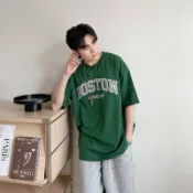 【PAGANS STORE】韓國 BOSTON 波士頓 刺繡 簡約 標語 英文 字母 短袖 短Tee