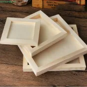 LOMBARD DIY 空白粘土相框,藝術拼圖架桌面裝飾品木製照片架,INS DIY 工藝多尺寸 DIY 手工相框家用