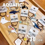 日本 AQUATIC 金屬鑰匙圈 鑰匙圈 吊飾  質感 海洋生物 水族館 動物 潛水 浮潛 海遊館 鯨鯊 台灣多款現貨