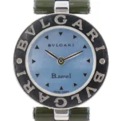 【DOKODEMO】寶格麗BVLGARI Bzero1 女士腕錶 BZ22S 不鏽鋼石英指針式顯示 藍色珍珠母貝錶盤 [二手]