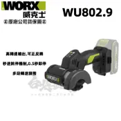 【台北益昌】WORX 威克士 76mm 無刷 迷你3吋切割機 砂輪機 空機 WU802.9