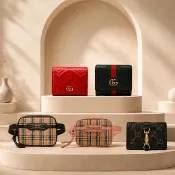 【GUCCI 古馳】xBURBERRY 巴寶莉經典LOGO短夾/格紋鎖鏈裝飾腰包(款式任選)