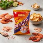 【FINNA】印尼原裝鮮蝦生脆片 需油炸 炸蝦餅 Kerupuk Udang 200g