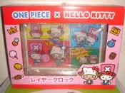 戰隊公仔擺飾海賊王Figuarts ZERO航海王魯夫娜美兩年後喬巴xHello kitty凱蒂貓變裝造型時鐘一佰零一元