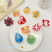 表情 表情符號 髮夾 韓國大髮夾 髮夾  瀏海夾 海綿髮夾 髮夾髮飾小髮夾 ins 髮飾 兒童 心碎 生氣