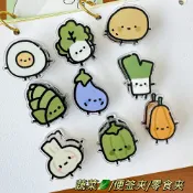 Jellycat款 韓式創意 難哄草莓蛋糕可愛蔬菜PP夾 文件夾💪卡通N次貼學生筆記 標籤貼 辦公室文具 燕尾夾 筆記本