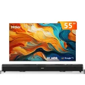 Haier 海爾 55型4K 120Hz DLG Google TV 德國護眼認證 AI智慧遊戲顯示器 (H55K85GUX) 含2.2聲道環繞聲霸 H55K85GUX