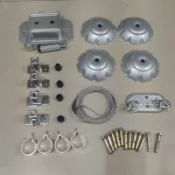 【台中阿祥電視壁掛架】現貨 DIY 雙桿 雙孔 手搖 升降 曬衣架 零件 不銹鋼索 手搖器 居家 收納 衣架  晾衣架