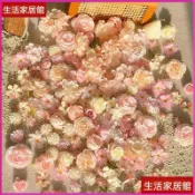 台灣出貨🔥粉色花朵仿真花diy手工輪胎茶几材料包古風花頭簪花頭飾裙撐裝飾 乾燥花束 花瓶插花 婚禮擺設 永生花 不凋花