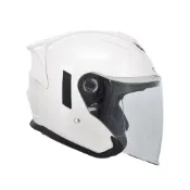 M2R FR-2 安全帽 FR2 特仕版 素色 珍珠白 全可拆 內藏墨鏡 半罩《淘帽屋》