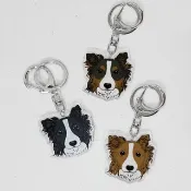 邊境牧羊犬 3毛色 自創寵物多圖 雙面 壓克力鑰匙圈/吊飾/吊牌