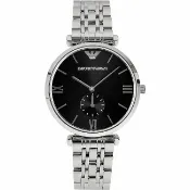 大高雄鐘錶城 EMPORIO ARMANI 亞曼尼 AR1676 時尚流行簡約腕錶/黑面40mm｜樂天領券現折★全館特惠中★指定刷卡回饋10%