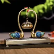 天鵝湖爐單香爐居家店鋪高端珍品綫香無粘香兩用原創設計香爐擺件 香薰爐  室內薰香 香爐  淨化空氣 線香爐