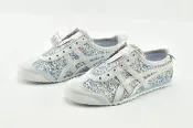 Asics Onitsuka Tiger 鬼塚虎 Mexico 66 淺灰 花卉 帆布鞋 懶人鞋 女鞋 無鞋帶