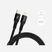 DAPAD 快充傳輸線 Type-C to Lightning 30W 鋁合金編織 充電傳輸線 1m
