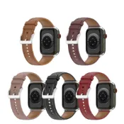【真皮錶帶】適用 Apple Watch Ultra 42mm 44mm 45mm 46mm 49mm 透氣 皮腕帶