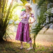 🔥台灣出貨🔥魔發奇緣cos服迪士尼長發樂佩公主cosplay服裝萬圣節金發公主裙女