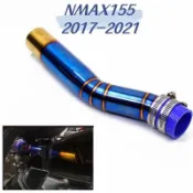 適用於NMAX155 2017-年機車改裝 配件不鏽鋼燒藍空濾進氣管