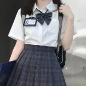 協貿國際日用品生活2館 jk制服襯衫女短袖奶白色夏日系少女學生內搭學院風襯衣上衣基礎款