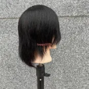 理髮練習頭模男全真髮美髮學徒練習剪髮假人頭模型模特頭可燙染happy2379