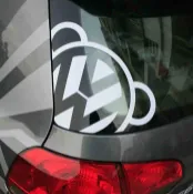 Volkswagen福斯 偷窺熊 後檔貼汽車貼紙 VW後檔貼 反光車貼Polo Golf GOLF