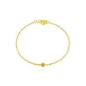 【金緻品】黃金手鍊 繁星點點 0.38錢(9999純金 經典鑽砂球 簡約 時尚 不敗款 金球)