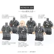 JGTH218-223積木人仔德溼兵國防拼裝UV軍事步鏘沖鋒武 器公仔玩 具