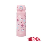 THERMOS膳魔師HelloKitty不鏽鋼超輕量彈蓋真空保溫瓶500ml(JNL-504KT-SSFM)