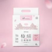(店+)【NiceU】NiceU毛樂趣 極細1.5MM酵素消臭豆腐砂-六入組(櫻花)