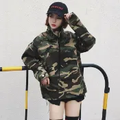 FINDSENSE服飾 FINDSENSE品牌 迷彩 外套 男女 夾克 風衣 外套 棒球外套
